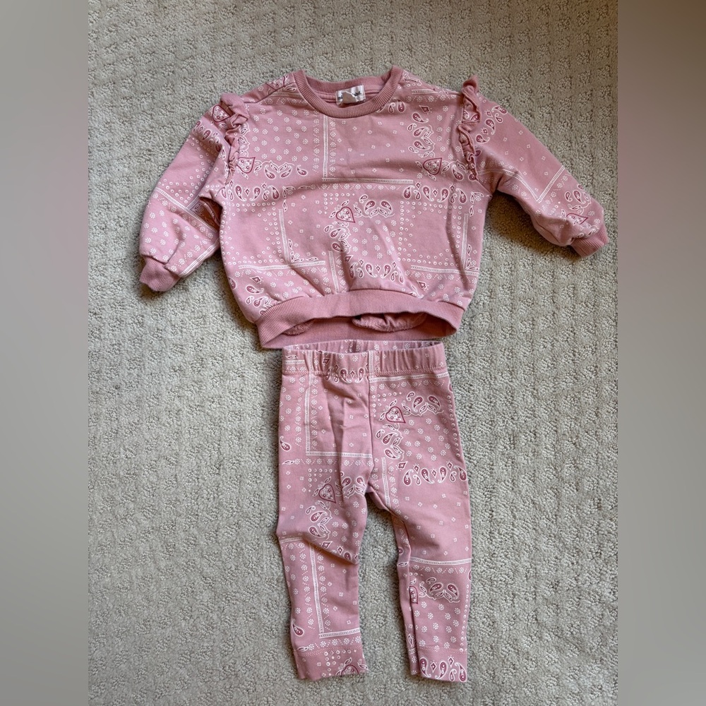 Miles the Label Pink Bandana Print Toddler Outfit